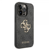 Guess iPhone 14 Pro Deksel Big Metal Logo Grå