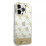 Guess iPhone 14 Pro Deksel Bottom Stripe Script Logo Gull