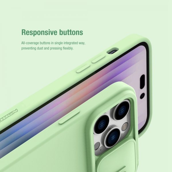 Nillkin iPhone 14 Pro Deksel CamShield Silky MagSafe Grønn