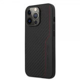 AMG iPhone 14 Pro Deksel Carbon Effect Stamped Logo Svart