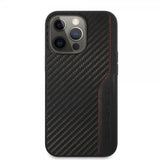 AMG iPhone 14 Pro Deksel Carbon Effect Stamped Logo Svart