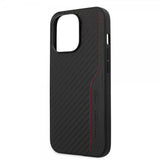 AMG iPhone 14 Pro Deksel Carbon Effect Stamped Logo Svart