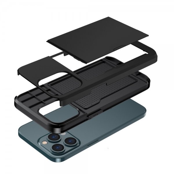 iPhone 14 Pro Deksel Card Slide Svart