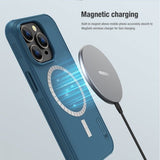 Nillkin iPhone 14 Pro Deksel Frosted Shield Pro MagSafe Blå