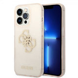 Guess iPhone 14 Pro Deksel Full Glitter Gull