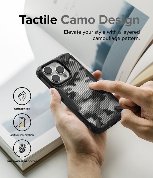 Ringke iPhone 14 Pro Deksel Fusion X Camo Black