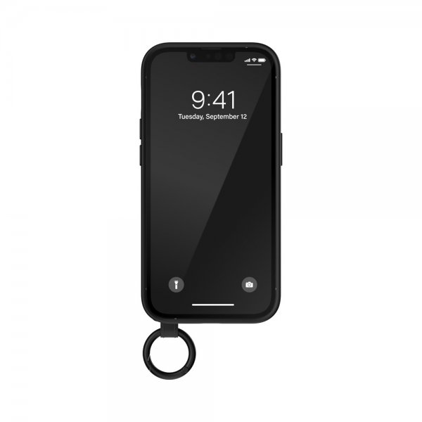 Adidas iPhone 14 Pro Deksel Handstrap Case Svart Hvit