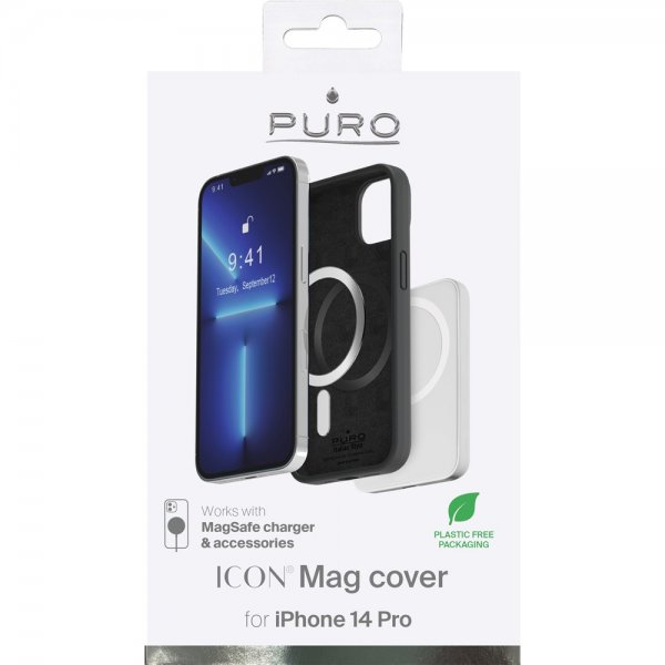 Puro iPhone 14 Pro Deksel ICON Mag Svart
