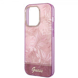 Guess iPhone 14 Pro Deksel Jungle Rosa