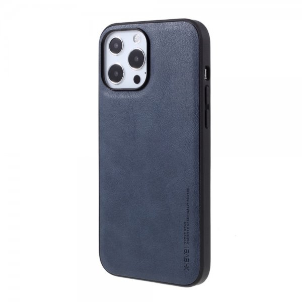 X-Level iPhone 14 Pro Deksel Skinntekstur Blå