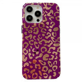 iPhone 14 Pro Deksel Leopardmønster Lilla