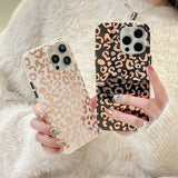 iPhone 14 Pro Deksel Leopardmønster Lilla