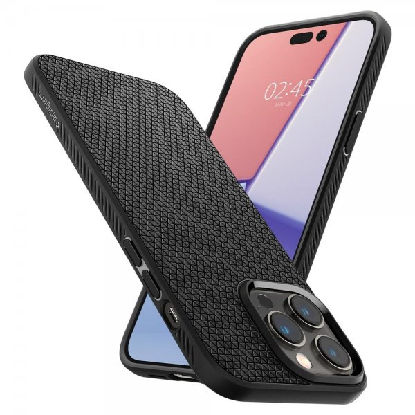 Spigen iPhone 14 Pro Deksel Liquid Air Matte Black