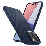 Spigen iPhone 14 Pro Deksel Liquid Air Navy Blue