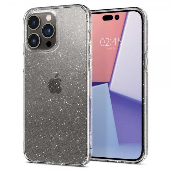 Spigen iPhone 14 Pro Deksel Liquid Crystal Glitter Crystal Quartz