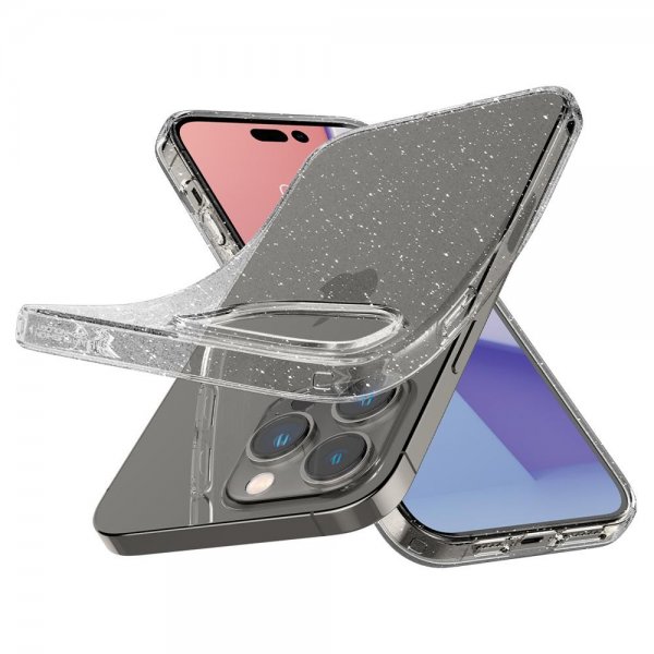Spigen iPhone 14 Pro Deksel Liquid Crystal Glitter Crystal Quartz