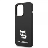 Karl Lagerfeld iPhone 14 Pro Deksel Liquid Silicone Choupette Svart