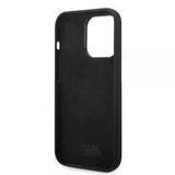 Karl Lagerfeld iPhone 14 Pro Deksel Liquid Silicone Choupette Svart