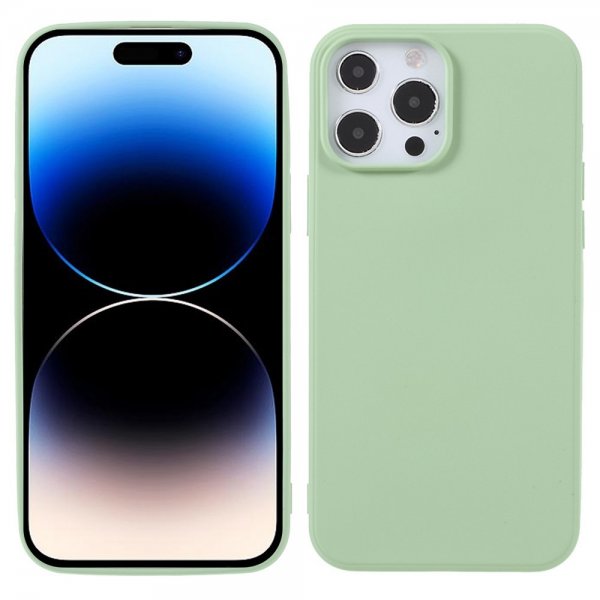 X-Level iPhone 14 Pro Deksel Liquid Silicone Lysegrønn