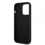 Guess iPhone 14 Pro Deksel Liquid Silicone Metal Logo Svart