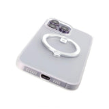 Rvelon iPhone 14 Pro Deksel MagSafe Ring Hvit