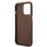 Guess iPhone 14 Pro Deksel Metal Plate Logo MagSafe Brun