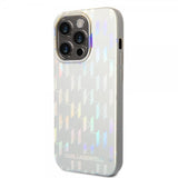 Karl Lagerfeld iPhone 14 Pro Deksel Monogram Iridescent Sølv
