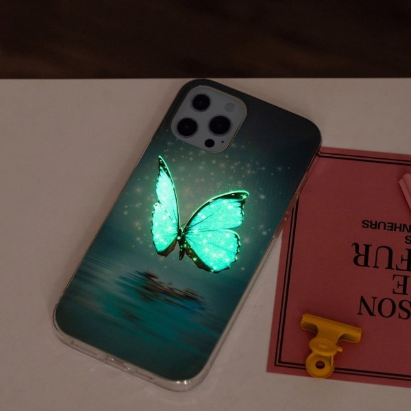 iPhone 14 Pro Deksel Motiv Blå Sommerfugl