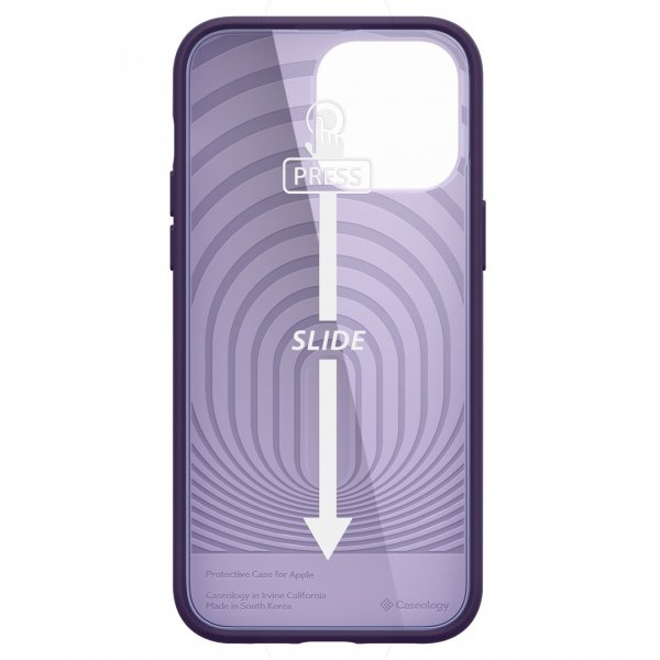Caseology iPhone 14 Pro Deksel Skjermbeskytter Nano Pop 360 Grape Purple