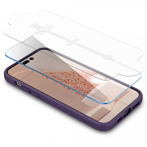 Caseology iPhone 14 Pro Deksel Skjermbeskytter Nano Pop 360 Grape Purple