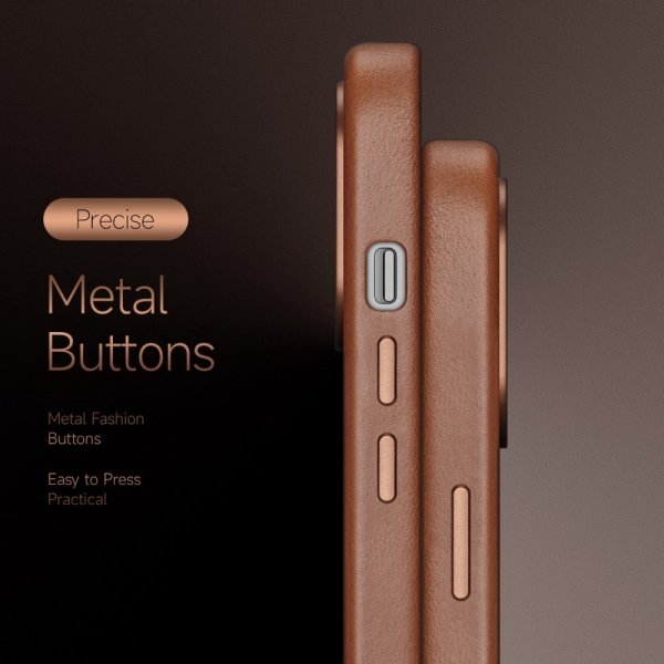 Dux Ducis iPhone 14 Pro Deksel Naples Series MagSafe Lysebrun