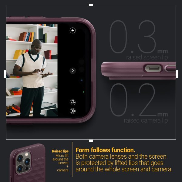 Caseology iPhone 14 Pro Deksel Parallax Mag Burgundy Bean