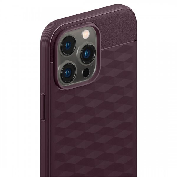 Caseology iPhone 14 Pro Deksel Parallax Mag Burgundy Bean