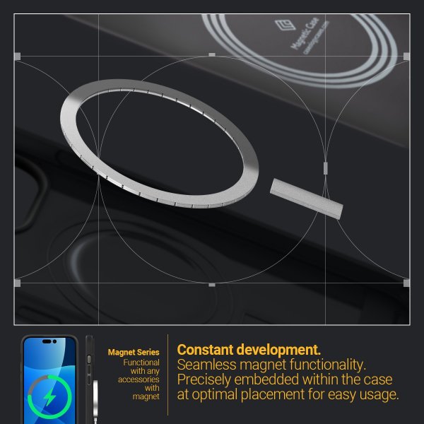 Caseology iPhone 14 Pro Deksel Parallax Mag Matte Black