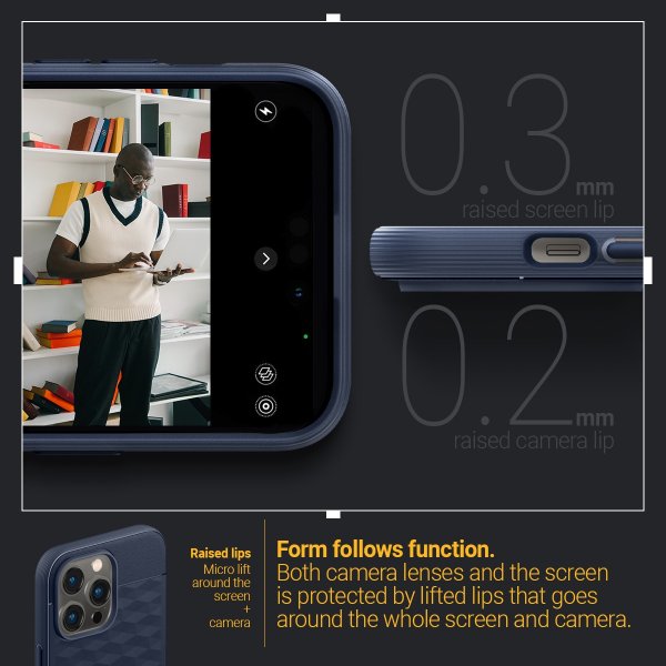 Caseology iPhone 14 Pro Deksel Parallax Mag Midnight Blue