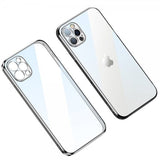 Sulada iPhone 14 Pro Deksel Belagt Kant Sølv