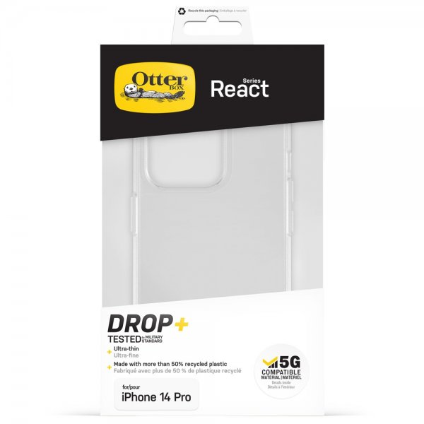 Otterbox iPhone 14 Pro Deksel React Clear
