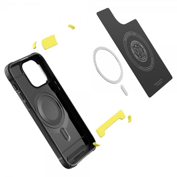 Spigen iPhone 14 Pro Deksel Rugged Armor MagFit Matte Black