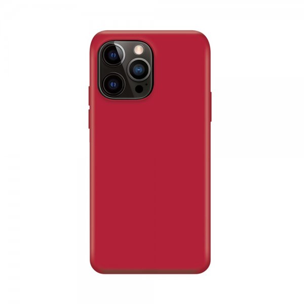 Xqisit iPhone 14 Pro Deksel Silicone Case Rød