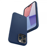 Spigen iPhone 14 Pro Deksel Silicone Fit MagFit Navy Blue