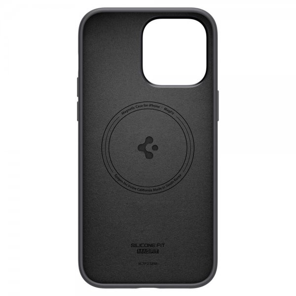 Spigen iPhone 14 Pro Deksel Silicone Fit MagFit Svart