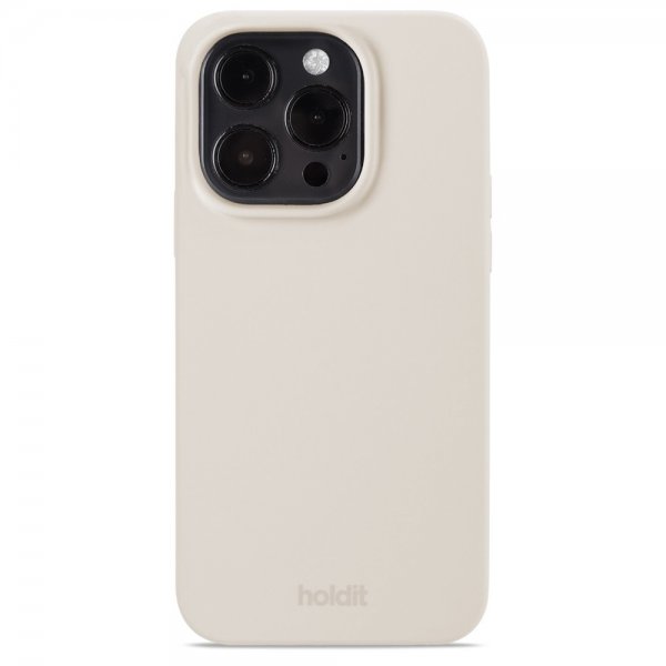 holdit iPhone 14 Pro Deksel Silikon Light Beige