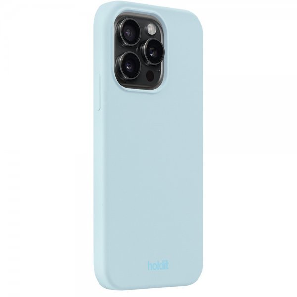 holdit iPhone 14 Pro Deksel Silikon Mineral Blue