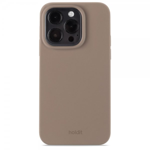 holdit iPhone 14 Pro Deksel Silikon Mocha Brown