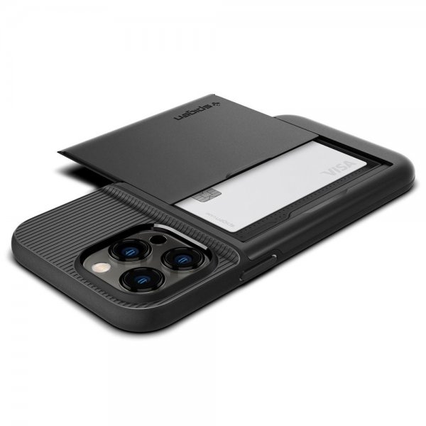 Spigen iPhone 14 Pro Deksel Slim Armor CS Svart