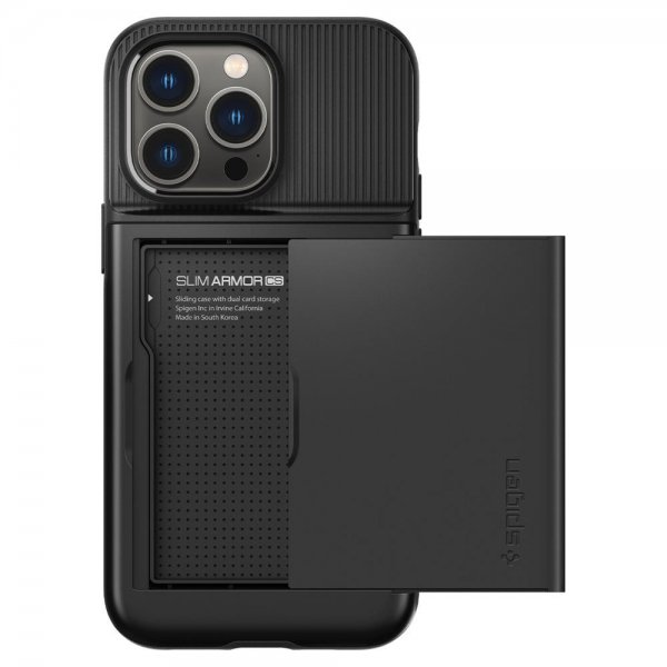 Spigen iPhone 14 Pro Deksel Slim Armor CS Svart