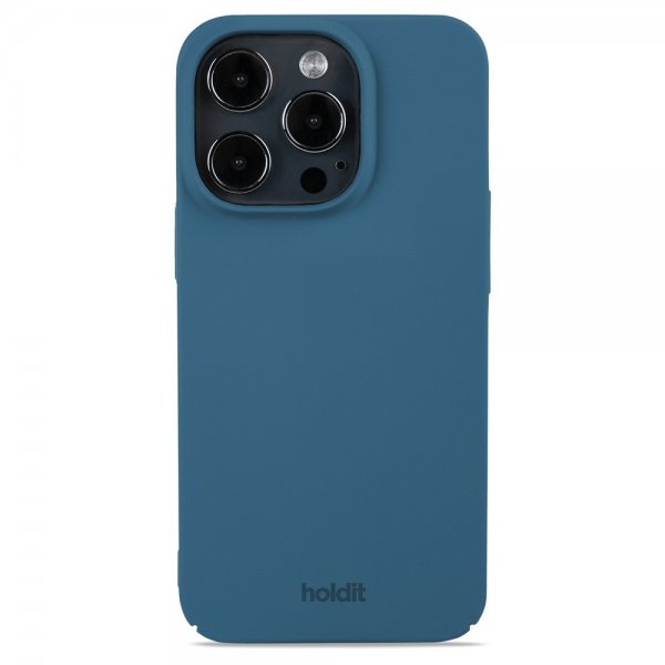 holdit iPhone 14 Pro Deksel Slim Case Denim Blue