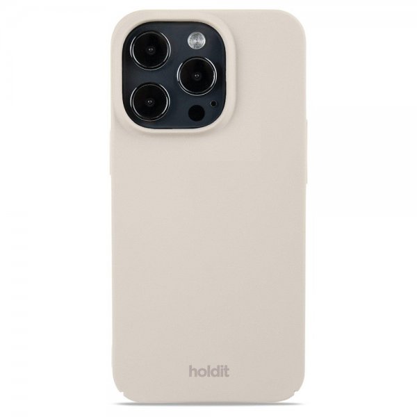 holdit iPhone 14 Pro Deksel Slim Case Light Beige