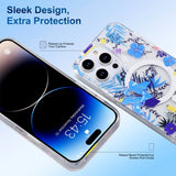 iPhone 14 Pro Deksel Spring Series MagSafe Blåa Blomster
