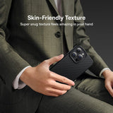 Baseus iPhone 14 Pro Deksel Synthetic Fiber MagSafe Svart